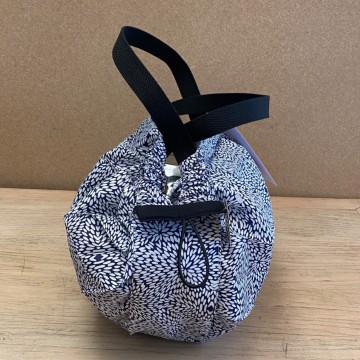 VOUWTAS origami (wit-blauw)