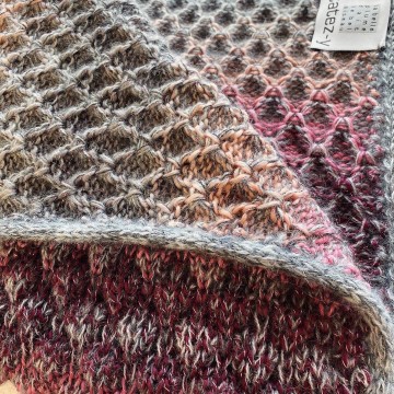 Shawlkraag zalm-grijs