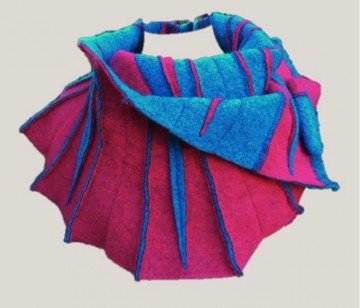 SHAWLKRAAG WOLVILT turquoise-cyclamen