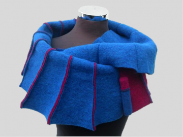 SHAWLKRAAG plain turquoise-cyclamen