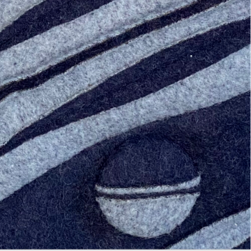 SHAWLKRAAG WOLVILT blauw-ijsblauw