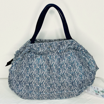 VOUWTAS origami (blauw-lichte streep)