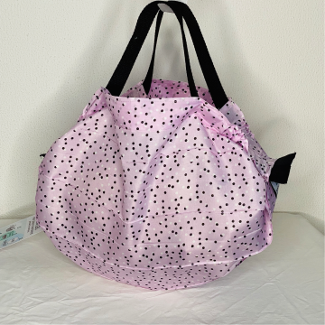 VOUWTAS origami (lila-zwarte stip)