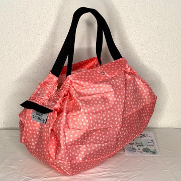 VOUWTAS origami (rood-roze bloemetje)