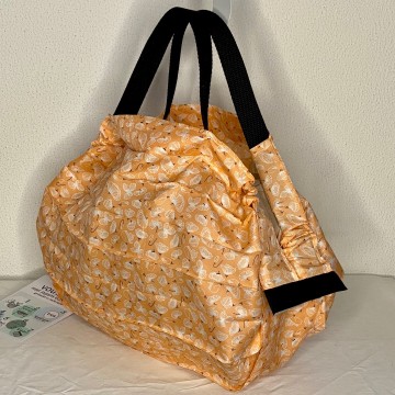 VOUWTAS origami (oranje-witte bloem)