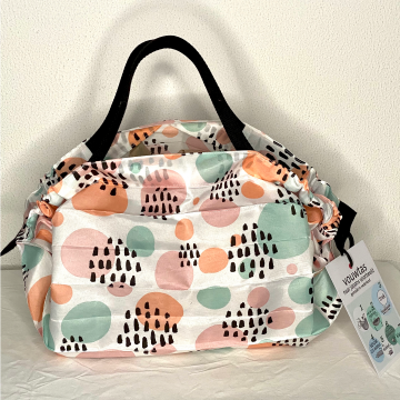 VOUWTAS origami (wit-gekleurde cirkels)