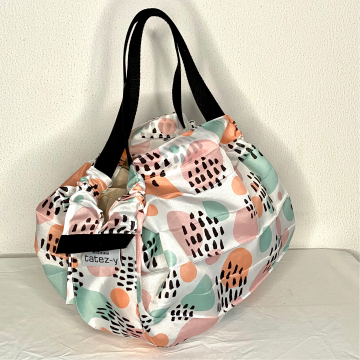 VOUWTAS origami (wit-gekleurde cirkels)