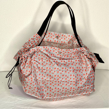 VOUWTAS origami (crème-rood regenboogje)