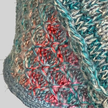 Shawlkraag mint lichtblauw