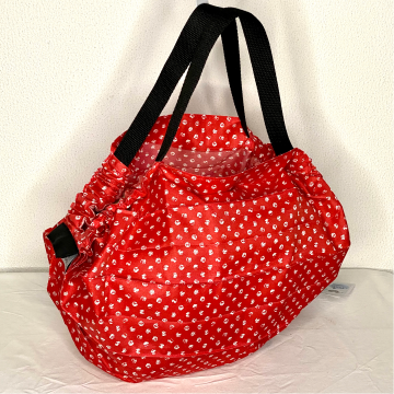 VOUWTAS origami (rood-wit figuurtje)